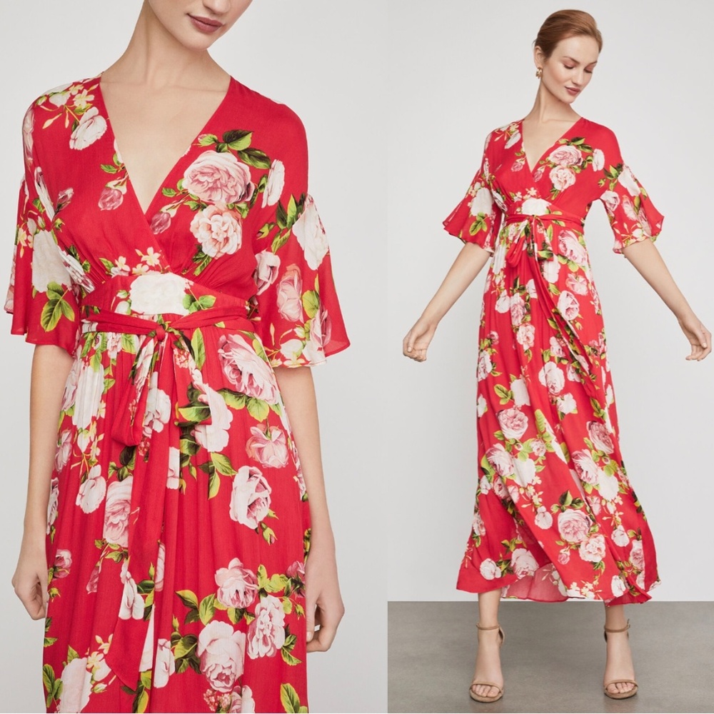 BCBGMAXAZRIA Rose Bloom Maxi Dress